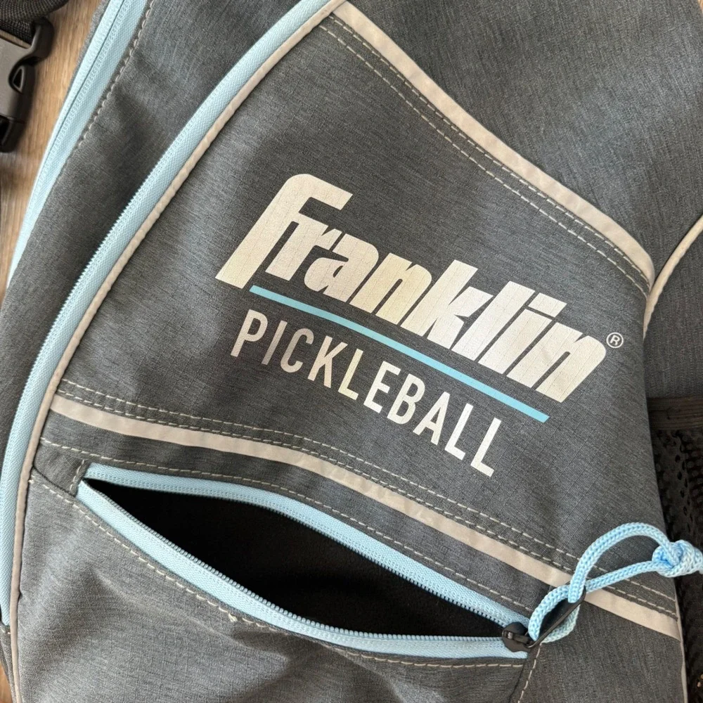 Y2K Franklin Pickleball Sling Bag Gray Blue Crossbody Paddle Backpack 52823C3